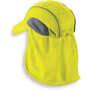 CHILL-ITS BY ERGODYNE 6650 Hat with Neck Shade, Lime Color, Moisture Wicking Fabric | AX3LXU 2EMK4