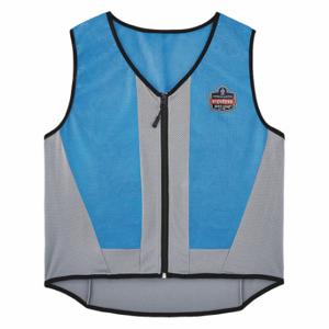 CHILL-ITS BY ERGODYNE 6667 Cooling Vest, Evaporative - Soak, XL, Blue, PVA, Up to 4 hr, Zipper | CQ8XWM 56KA70