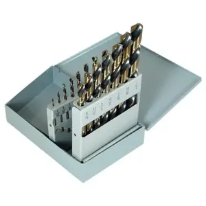 CLE-FORCE C69031 Jobber Length Drill Set, â€Ž1/16-1/2 Inch Size, 135 Deg. Split Point, HSS, 15Pcs/Set | CL2JNA