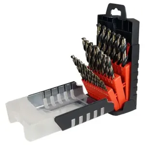 CLE-FORCE C69032 Jobber Length Drill Set, â€Ž1/16-1/2 Inch Size, 135 Deg. Split Point, HSS, 29Pcs/Set | CL2JNB