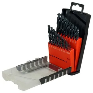 CLE-FORCE C69036 Jobber Length Drill Set, â€Ž1/16-3/8 Inch, 118 Deg. Radial Point, HSS, 21Pcs/Set | CL2JNF