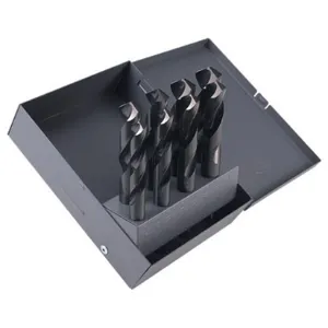 CLE-FORCE C69040 Silver & Deming Drill Set, Round Shank With Flats, â€Ž9/16-1 Inch Size, HSS, 8Pcs/Set | CL2JNK