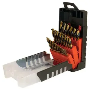 CLE-FORCE C69041 Mechanics Length Drill Set, â€Ž1/16-1/2 Inch Size, 135 Deg. Split Point, HSS, 29Pcs/Set | CL2JNL