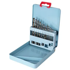 CLE-FORCE C69377 Jobber Length Drill Set, 135 Deg. Split Point, â€Ž1/16-1/4 Inch Size, HSS-CO, 13Pcs/Set | CL2KBK