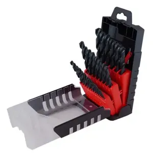 CLE-FORCE C69383 Jobber Length Drill Set, 135 Deg. Split Point, â€Ž1/16-1/2 Inch Size, HSS, 29Pcs/Set | CL2KBR