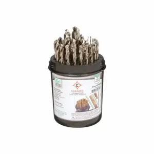 CLE-LINE C10629 Jobber Drill Bit Set, 1/16 Inch Smallest Drill Bit Size, 1/2 Inch Largest Drill Bit Size | CQ8ZKT 494N86