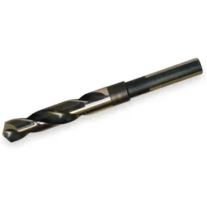 CLE-LINE C17036 Drill Bit, Reduced Shank, Black/Gold, 19/32 Size, High Speed Steel | AX3MTJ 2TGL1