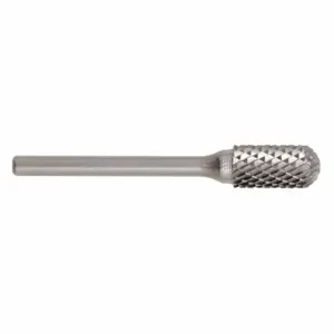 CLE-LINE C17515 Cylinder Bur Sc, Double Cut, 6.00 mm Shank Dia, 9.53 mm Head Dia, Lg Of Cut 19.10 mm, Sc-3 | CQ8YNE 50AV72