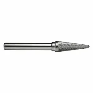 CLE-LINE C17564 Cone Bur, Double Cut, 1/4 Inch Shank, 1/4 Inch Head, Lg Of Cut 5/8 Inch, Sl-1 | CQ8YGT 50AW85