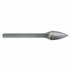 CLE-LINE C17487 Tree Bur SG, Double Cut, 6.00 mm Shank Dia, 12.70 mm Head Dia, Length of Cut 25.40 mm | CQ8ZJU 50AW35