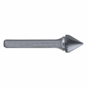 CLE-LINE C17767 Cone Bur, Single Cut, 6.00 mm, 15.88 mm, 61.90 mm, Sk-6, 90 Deg. Included Angle | CQ8YJC 50AX66
