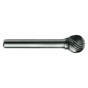 CLE-LINE C17734 Ball Bur SD, Single Cut, 1/4 Inch Shank Dia, 3/8 Inch Head Dia | CQ8YEJ 50AX19