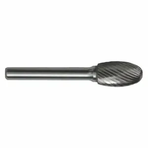 CLE-LINE C17705 Oval Bur SE, Single Cut, 1/4 Inch Size Shank Dia, 1/2 Inch Heightead Dia | CQ9CKT 50AW74