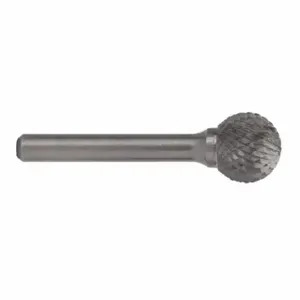 CLE-LINE C17537 Ball Bur SD, Double Cut, 1/4 Inch Shank Dia, 5/8 Inch Head Dia | CQ8YDR 50AX38