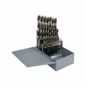 CLE-LINE C18122 Jobber Drill Bit Set, 1/16 Inch Smallest Drill Bit Size, 1/2 Inch Largest Drill Bit Size | CQ8ZKN 53FP23