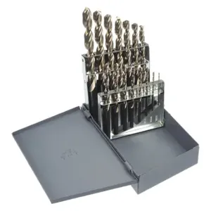 CLE-LINE C18620 Jobber Drill Bit Set, 1/16 Inch Smallest Drill Bit Size, 1/2 Inch Largest Drill Bit Size | CQ8ZKU 1TNZ5