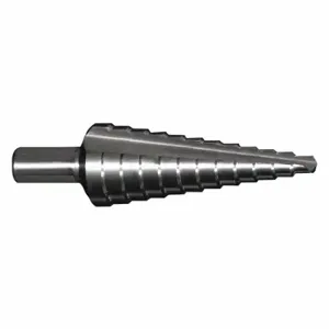 CLE-LINE C20287 Step Drill, 1/4-3/4 x 1/16, 9 Hole Sizes, 1/4 Inch to 3/4 Inch, 1/16 Inch Step Increments | CQ9CNX 50AX82