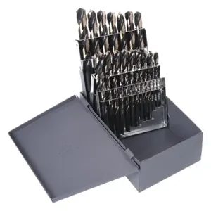 CLE-LINE C21163 Mechanics Length Drill Bit Set, 1/16 Inch Smallest Drill Bit Size, 29 Drill Bits | CQ8YTX 4GB64