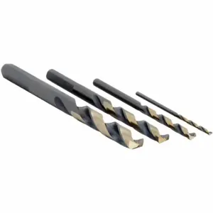 CLE-LINE C22310 Mechanics Length Drill Bit Set, 1/16 Inch Smallest Drill Bit Size, 4 Drill Bits | CQ8YTY 439H34