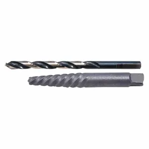 CLE-LINE C22315 Screw Extractor Set, Spiral Flute Screw Extractor And Drill Bit, 2 PK | CQ9CEJ 445M83