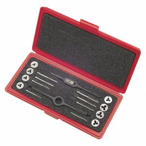 CLE-LINE C67271 Tap and Die Set, 10 Pieces, #2-56 Min. Tap Thread Size, #12-24 Max. Tap Thread Size | CQ9CZN 50CA41
