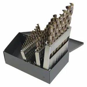 CLEVELAND C00902 Jobber Drill Bit Set, 1/16 Inch Smallest Drill Bit Size, 1/2 Inch Largest Drill Bit Size | CQ9HPM 434L06