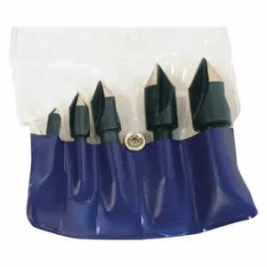 CLEVELAND C00969 Countersink Set, High Speed Steel, Bright Finish, 1/4 Inch Smallest Body Dia | CQ9GMJ 445M65