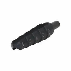 CLEVELAND C20301 Step Drill, 5 Hole Sizes, 9/16 Inch to 13/16 Inch, 1/16 Inch Step Increments | CQ9XRA 789K41