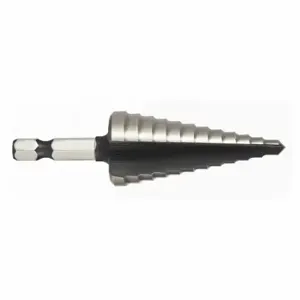 CLEVELAND C20310 Step Drill, 6 Hole Sizes, 3/16 Inch to 1/2 Inch, 1/16 Inch Step Increments, Hex Shank | CQ9HNU 789K36