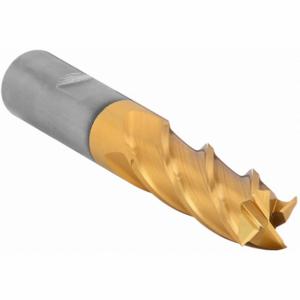 CLEVELAND C31938 Square End Mill, 4 Flutes, Tin Finish, 1 Inch Milling Dia, 1 Inch Cut, 1 Inch Shank Dia | CQ9TWY 437W83