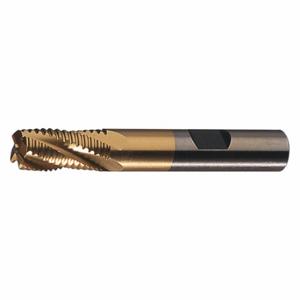 CLEVELAND C32229 Square End Mill, 5 Flutes, Tin Finish, 1 Inch Milling Dia, 2 Inch Cut, 1 Inch Shank Dia | CQ9UAX 437Y07
