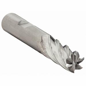CLEVELAND C42698 Square End Mill, Bright Finish, Center Cutting, 6 Flutes, 1/2 Inch Milling Dia | CQ9UGF 2MZP7