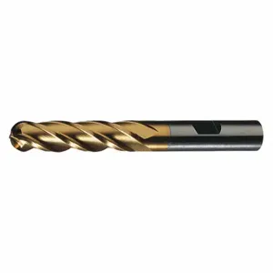 CLEVELAND C33357 Ball End Mill, 4 Flutes, 5/8 Inch Milling Dia, 4 Inch Cut, 6.1 Inch Overall Length | CQ9EKN 438C49