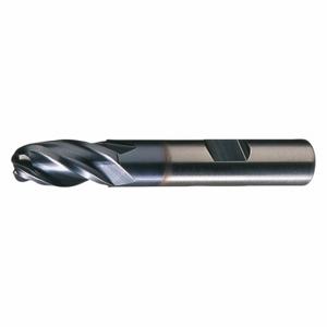 CLEVELAND C33368 Ball End Mill, 4 Flutes, 1 Inch Milling Dia, 6 Inch Cut, 8.5 Inch Overall Length | CQ9DWF 438C57