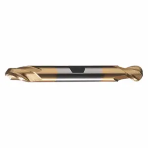 CLEVELAND C39155 Ball End Mill, High Speed Steel, Tin Finish, 2 Flutes, 3/4 Inch Milling Dia | CQ9EHP 438G43