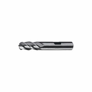 CLEVELAND C42552 Ball End Mill, 4 Flutes, 3/16 Inch Milling Dia, 1/2 Inch Cut, 2.3 Inch Overall Length | CQ9EAF 438G99