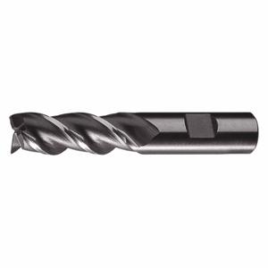 CLEVELAND C49285 Square End Mill, 3 Flutes, Bright Finish, 1 Inch Milling Dia, 4 Inch Cut | CQ9THM 438P63