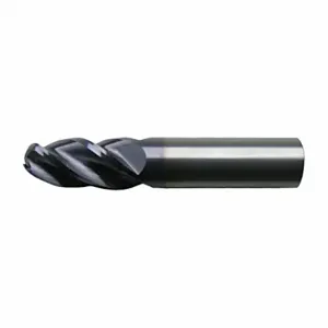 CLEVELAND C60113 Ball End Mill, 4 Flutes, 0.4375 Inch Milling Dia, 3 Inch Overall Length | CQ9DUY 32ZX16