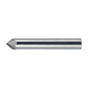 CLEVELAND C61112 Chamfer Mill, Bright Finish, 2 Flutes, 1/8 Inch Milling Dia, 60 Degree Included Angle | CQ9EPG 33FY97