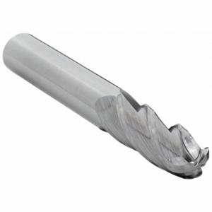 CLEVELAND C63523 Ball End Mill, 4 Flutes, 1/8 Inch Milling Dia, 1 Inch Length Of Cut, 3 Inch Overall Length | CQ9DYN 33GC05