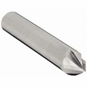 CLEVELAND C66222 Chamfer Mill, Bright Finish, 4 Flutes, 3/8 Inch Milling Dia, 60 Degree Included Angle | CQ9EQL 33GC66