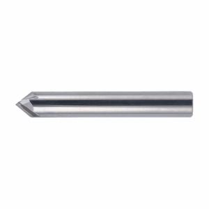 CLEVELAND C66227 Chamfer Mill, Bright Finish, 4 Flutes, 1/2 Inch Milling Dia, 90 Degree Included Angle | CQ9EPY 33GC71