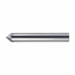 CLEVELAND C66228 Chamfer Mill, Bright Finish, 4 Flutes, 1/2 Inch Milling Dia, 120 Degree Included Angle | CQ9EPW 33GC72