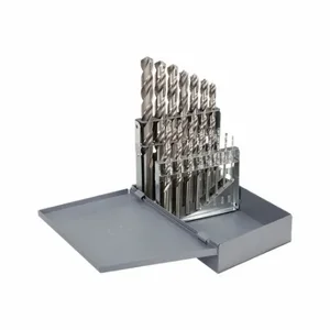 CLEVELAND C72199 Jobber Drill Bit Set, 1/16 Inch Smallest Drill Bit Size, 1/2 Inch Largest Drill Bit Size | CQ9HPR 406K63