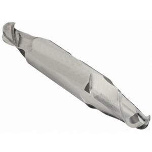 CLEVELAND C75119 Ball End Mill, High Speed Steel, Bright Finish, 2 Flutes, 1/4 Inch Milling Dia | CQ9EFR 438H18