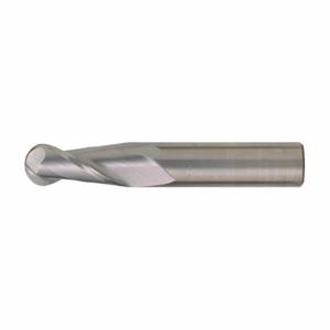 CLEVELAND C80970 Ball End Mill, 2 Flutes, 7/8 Inch Milling Dia, 5 Inch Overall Length | CQ9DTX 33GH76