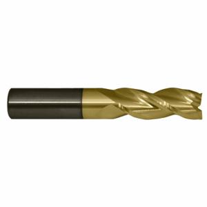 CLEVELAND C84179 Square End Mill, Center Cutting, 3 Flutes, 1/2 Inch Milling Dia, Spiral | CQ9VMQ 60YD08