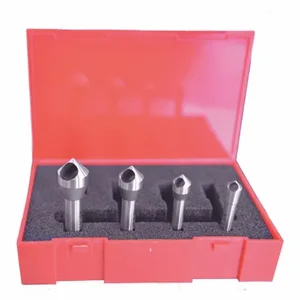 CLEVELAND C94590 Countersink Set, Cobalt, Bright Finish, 5/16 Inch Smallest Body Dia, 4 Pieces | CQ9GLZ 445V36