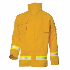 COAXSHER FC102-L Interface Coat, L, 44 Inch Size to 48 Inch Fits Chest Size, Yellow, Tecasafe Plus | CR2AJM 39EM72