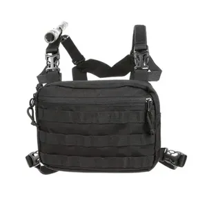 COAXSHER RP204 Chest Harness, Molle, Black | CJ8PGN